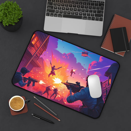 Fortnite Colorful Gaming Desk Mat, Gamer Mouse Pad, Battle Scene Mousepad, Video Game Accessories, Gaming Decor, Unique Gift for Gamers