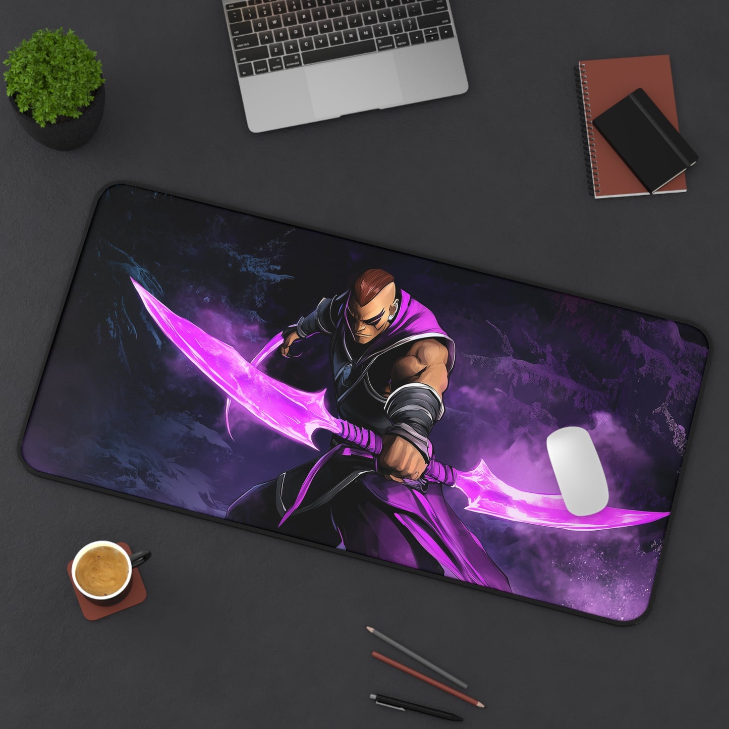 Anti-Mage DOTA2 Desk Mat, Gamer Desk Pad, Office Accessories, Purple Ninja Design, Stylish Work Surface