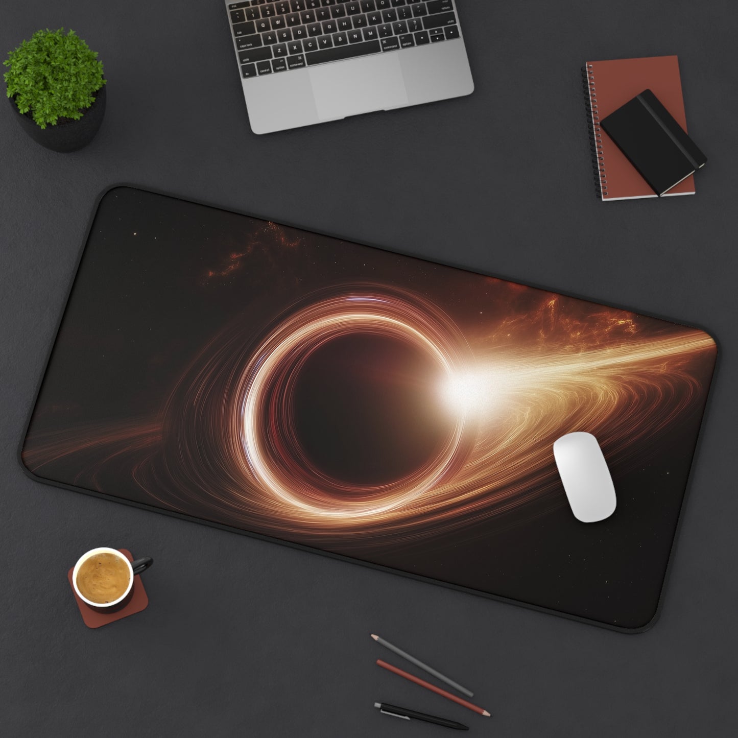 Space Black Hole Mouse Pad - Stellar Space Decor for Gamers, Study, Office, Gifts, Black Hole Theme, Astronomy Lovers, Unique Home Office