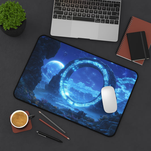 Stargate Mouse Pad, Stargate on Alien Planet Mouse Pad, Sci-Fi Desk Accessory, Gaming Desk Pad, Stargazer Gift, Galaxy Themed Workspace
