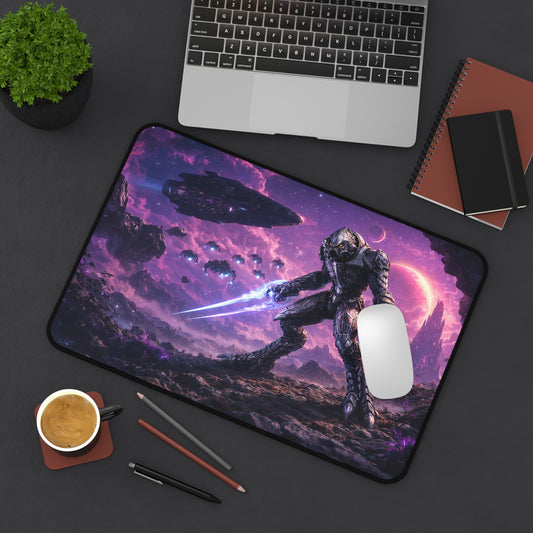 ARBITER Ready to fight | H-a-l-o-Inspired Gaming Desk Mat | Epic Sci-Fi Design, Perfect for Gamers, Office Decor & Gifts