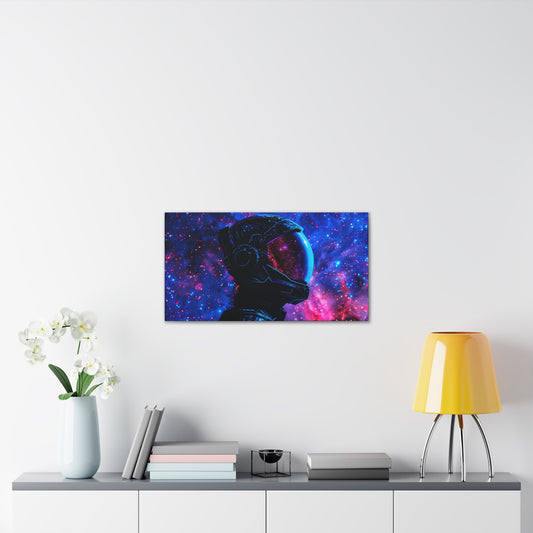 Astronaut Helmet Galaxy Canvas