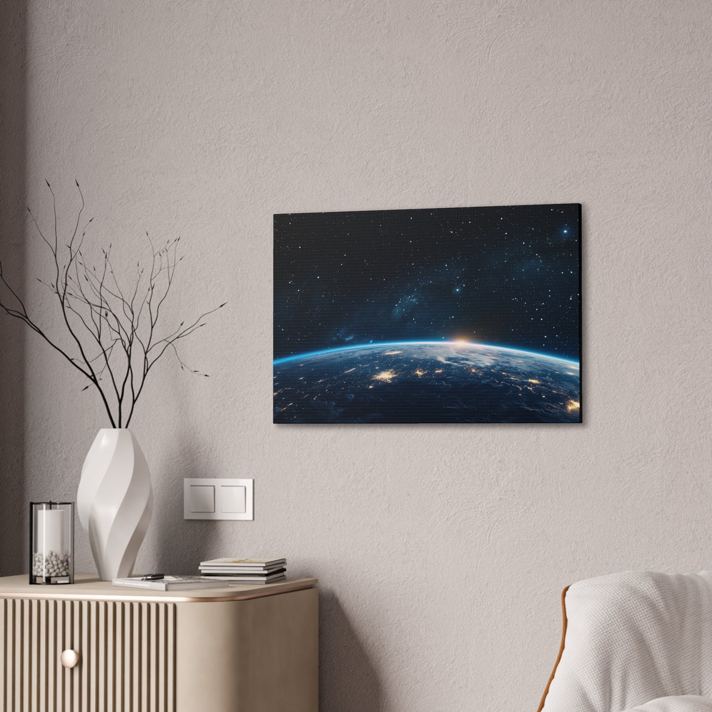 Earth Sunrise Over Horizon Canvas