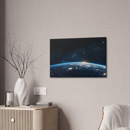 Earth Sunrise Over Horizon Canvas