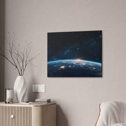 Earth Sunrise Over Horizon Canvas