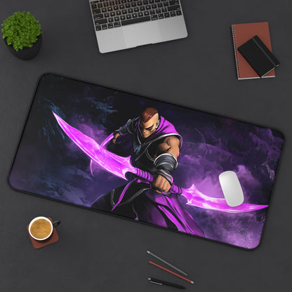 Anti-Mage DOTA2 Desk Mat, Gamer Desk Pad, Office Accessories, Purple Ninja Design, Stylish Work Surface