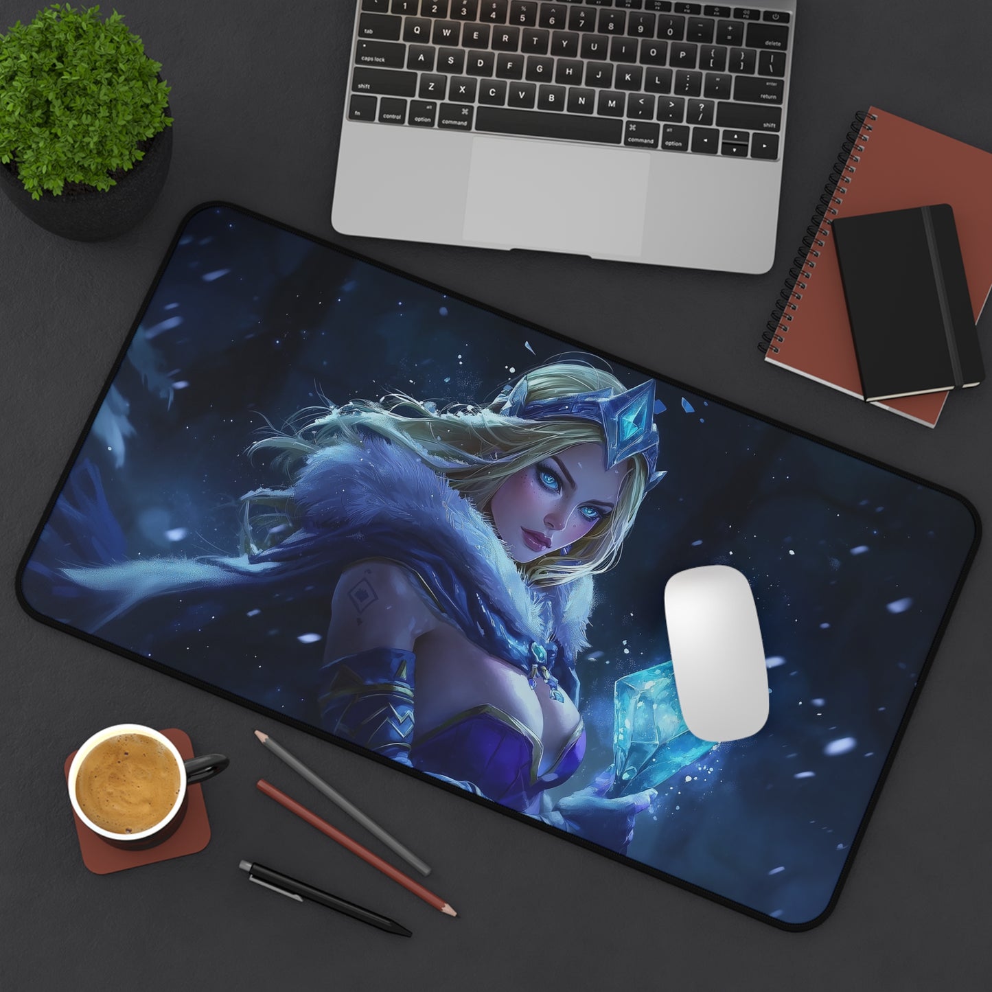 Crystal Maiden DOTA2 Mouse Pad, Fantasy Gaming Mouse Pad, Ice Queen Design, Office Decor, Gift for Gamers, Home Office
