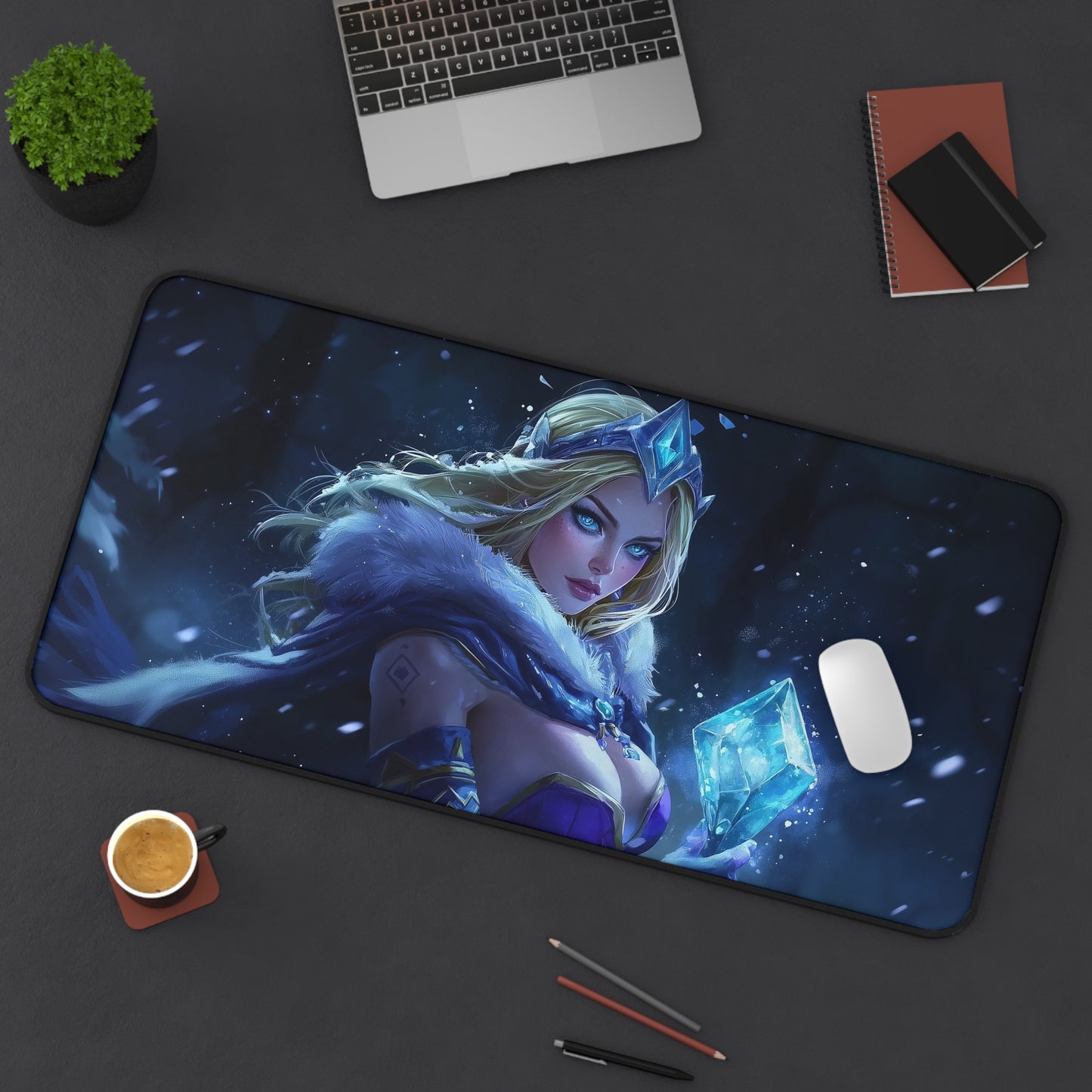Crystal Maiden DOTA2 Mouse Pad, Fantasy Gaming Mouse Pad, Ice Queen Design, Office Decor, Gift for Gamers, Home Office