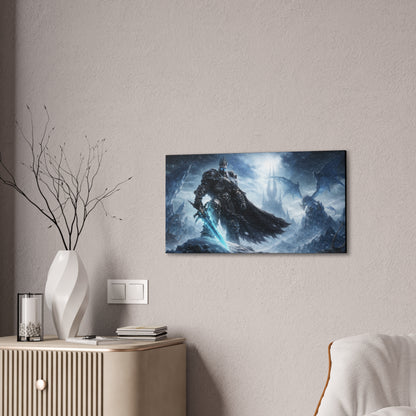 Lich King canvas | fantasy battle art, dragon, frozen sword