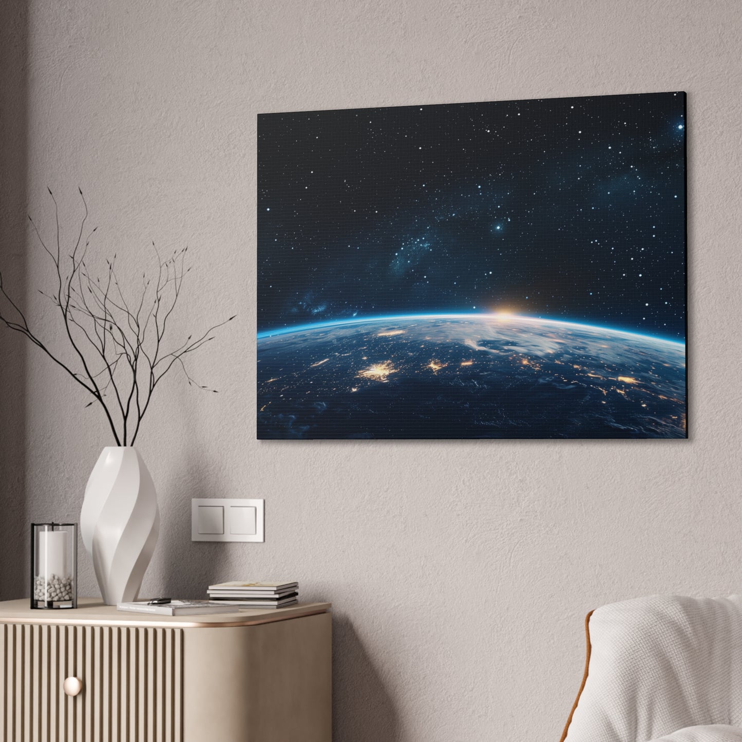 Earth Sunrise Over Horizon Canvas