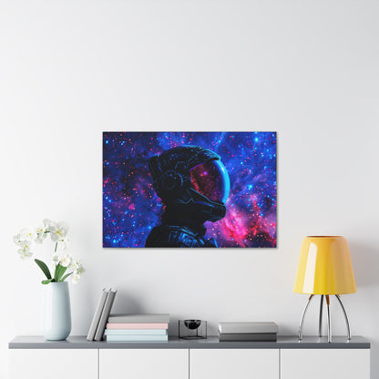 Astronaut Helmet Galaxy Canvas