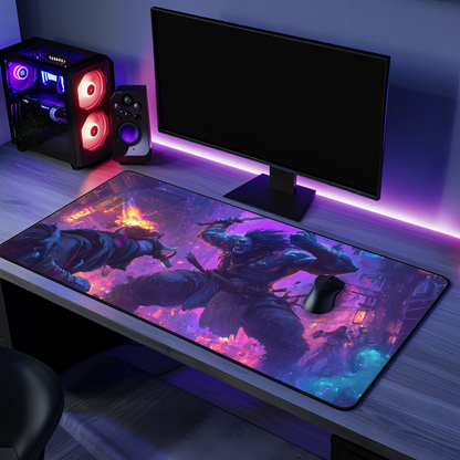 WOW Gamer Desk Mat | Arthas | Epic Battle Scene, Gaming Mousepad, Computer Desk Accessories, Gift for Gamers, Office Decor