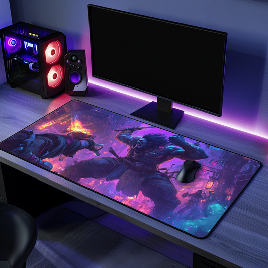 WOW Gamer Desk Mat | Arthas | Epic Battle Scene, Gaming Mousepad, Computer Desk Accessories, Gift for Gamers, Office Decor