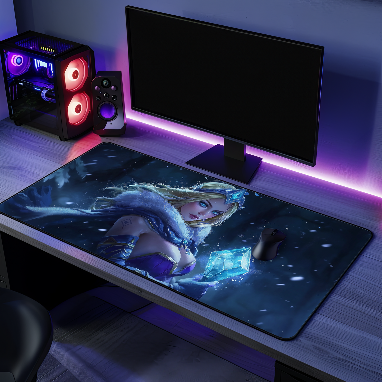 Crystal Maiden DOTA2 Mouse Pad, Fantasy Gaming Mouse Pad, Ice Queen Design, Office Decor, Gift for Gamers, Home Office