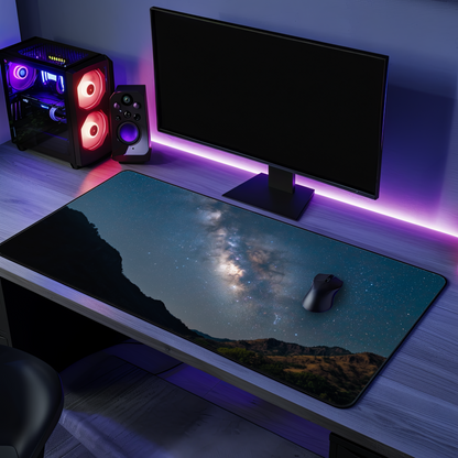 Milky Way Night Sky Desk Mat | Galaxy Astronomy Mouse Pad