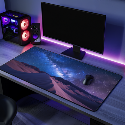 Desert Night Sky Milky Way Sand Dunes Desk Mat | Mousepad