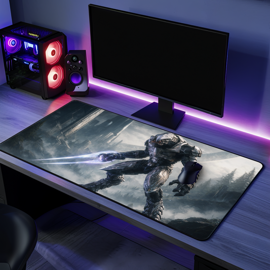 Arbiter | H-a-l-o-Inspired Gaming Desk Mat | Epic Sci-Fi Design, Perfect for Gamers, Office Decor & Gifts