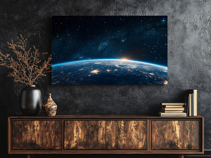 Earth Sunrise Over Horizon Canvas