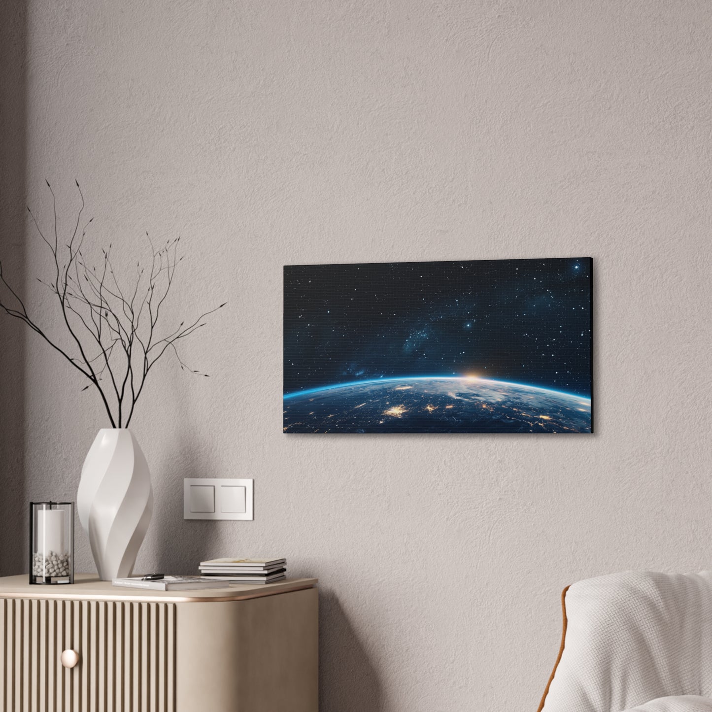 Earth Sunrise Over Horizon Canvas