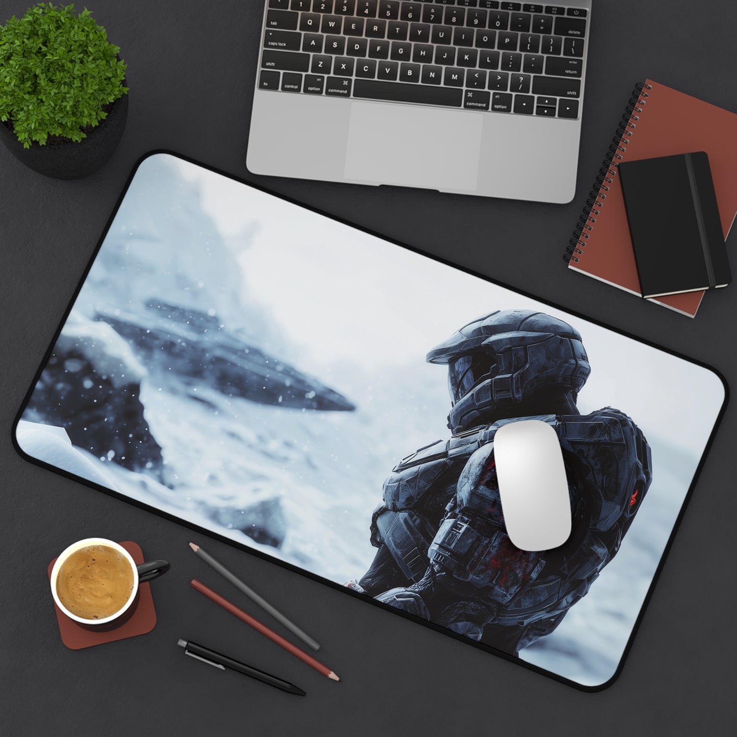 HALO-INSPIRED Spartan - last man standing on an icy planet, Gamer & Tech Enthusiast Gift, Gaming Accessories
