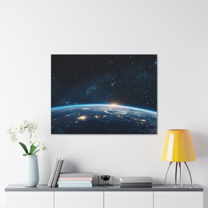 Earth Sunrise Over Horizon Canvas