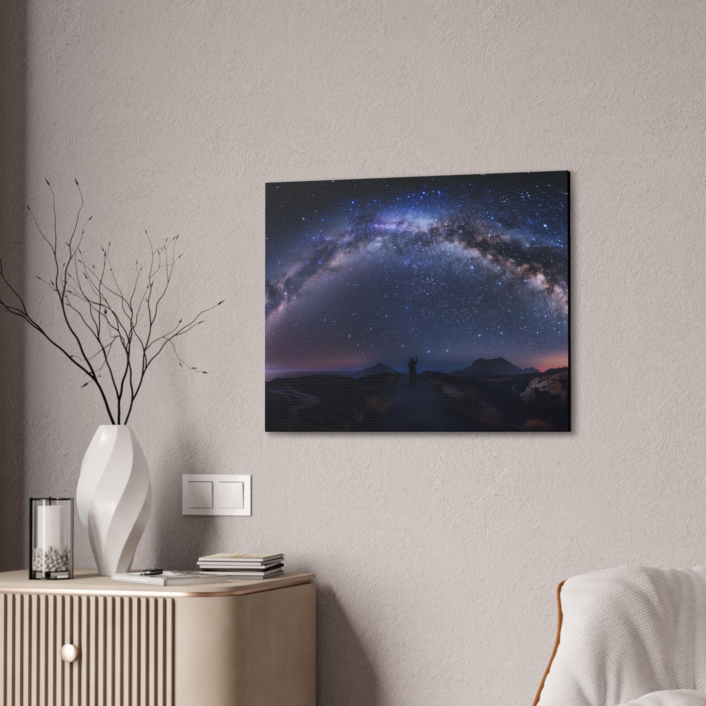 Milky Way Night Sky Canvas | Human wonder