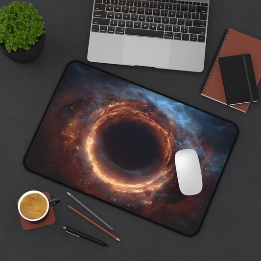 Black Hole Portal Formation Desk Mat | Space Galaxy Mouse Pad