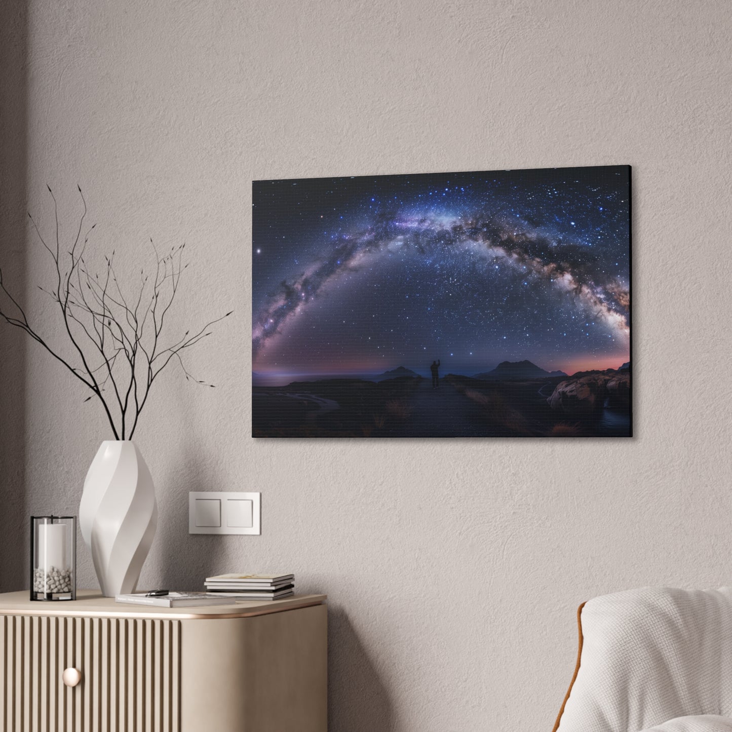 Milky Way Night Sky Canvas | Human wonder