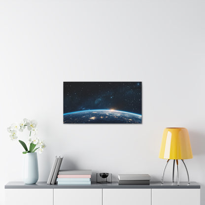 Earth Sunrise Over Horizon Canvas