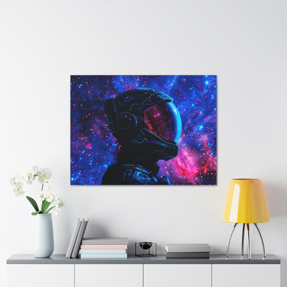 Astronaut Helmet Galaxy Canvas